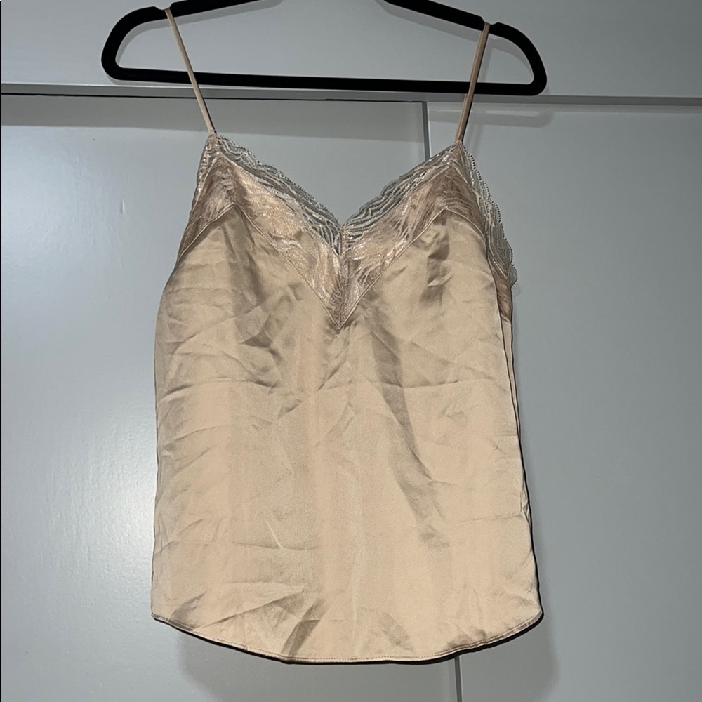 Express Tan Lace Trim Cami